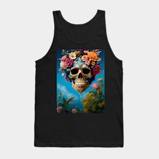 Floral skull. Tank Top